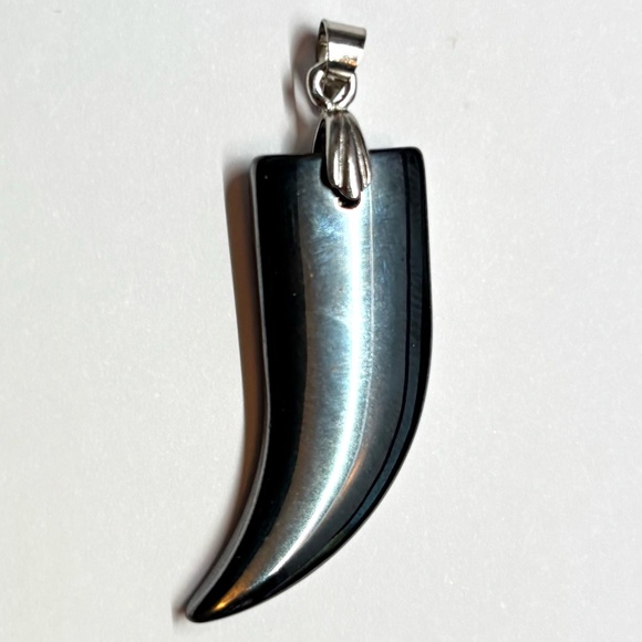 Silver Dawn Jewels Other - As Low As $2 Hematite Tooth Pendant 30mm x 18mm 4mm (1pc)